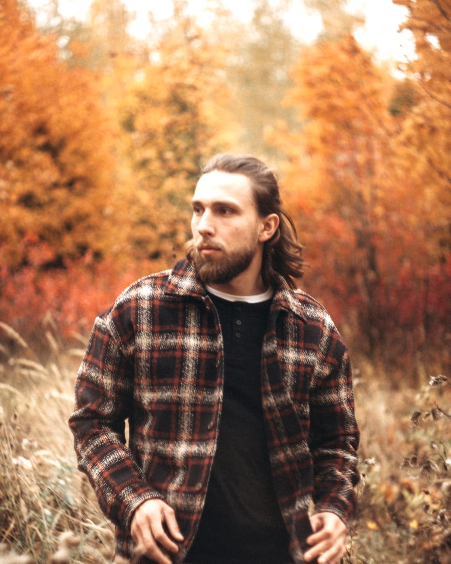 Brushed Flannel Shirt in Rust Check