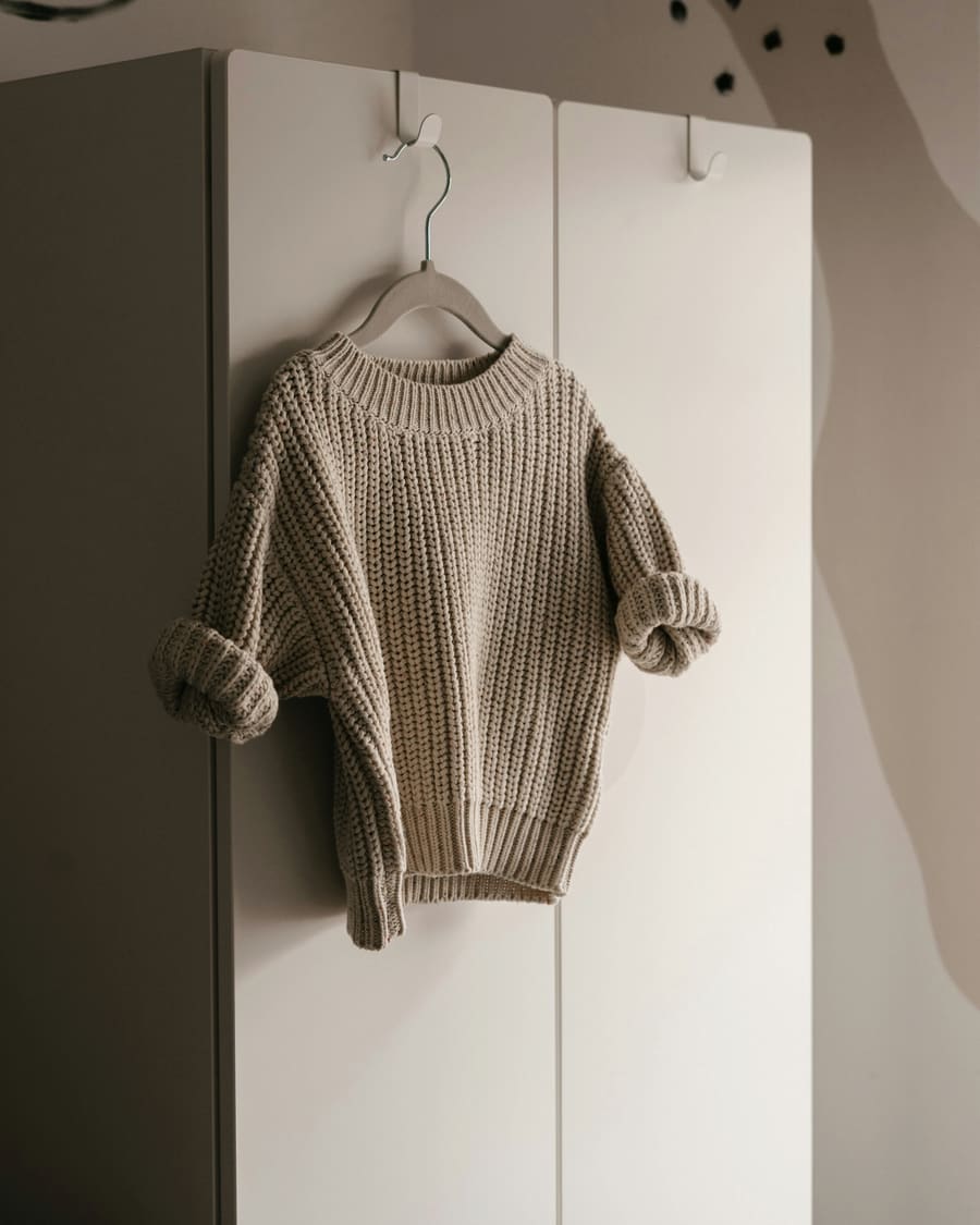 Cotton Fisherman Knit in Chalk