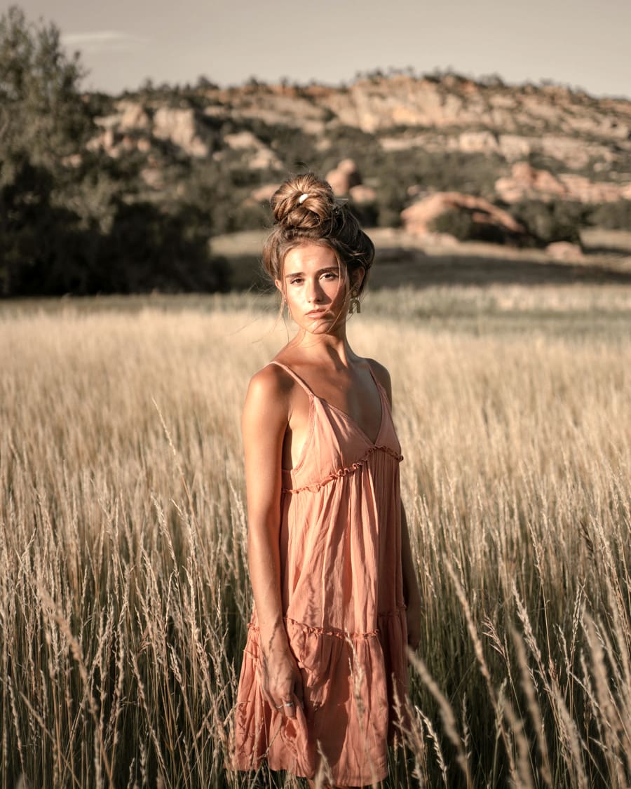 Bias Linen Slip Dress in Clay